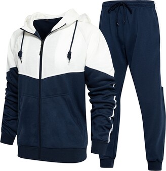 Sport wear tracksuit for men in blue and white